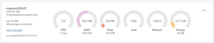 Screenshot of a Longview Client in the Cloud Manager Screenshot of a Longview Client in the Cloud Manager
